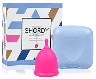 SHORDY Menstrual Cups (Small), Single Pack with Box, Soft & Flexible, Copa Menstrual Kit for Women Upto 12 Hours of Comfort, Eco-Friendly & Safer Alternative to Disc Pads Tampons (Pink)