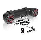 BOSS Audio Systems UTV4BRGB ATV UTV Weatherproof Sound System - 4 Inch Stereo Speakers, 1 Inch Tweeters, Built-in Amplifier, Full Range, Bluetooth, Multi-Color Illumination