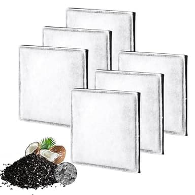 MyfatBOSS Replacement Carbon Filters, Pet Water Filters Fountain Filters Compatible with Catit Mini Flower Fountain, 6 PACK Cat Water Fountain Filter