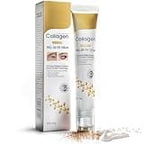 Age Correcting Eye Cream, Anti-Aging Hyaluronic Acid, Collagen & Caffeine Reduce Wrinkles, Dark Circles & Under Eye Puffiness, Lift, Firm & Brighten Eyes, Ice Roller For Under Eye Bags And Puffy Eyes