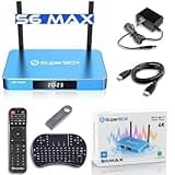 2025 New Generic Smart S6-MAX TV Box, 4G RAM + 64G ROM, Blue, 1 Voice Remote Control, 1 Removable Storage USB Flash Drive, 1 HD Data Cable, 1 Mini Keyboard