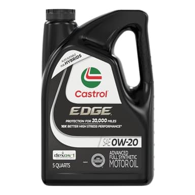 Castrol EDGE 0W-20 Advanced Full Synthetic Motor Oil, 5 Quarts