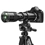 Lightdow EF 420-800mm F8.3 Telephoto Zoom Lens - Manual Focus DSLR Cameras Lens for Canon EOS Rebel T Series T8i/T7i/T7/T6/T3i/T2i/4000D/850D/SL3/SL2/6D Mark II/5D Mark IV/90D/80D/77D(Black)