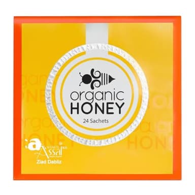 Organic Natural Honey (Large Pack of 24 Sachets 10Gram Each)
