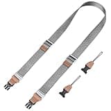 K&F Concept 32mm Camera Neck Strap for Photographers Camera Strap Quick Release Clip Adjustable Sling Strap Compatible for Nikon Canon Sony Olympus DSLR Camera Grey