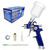 Tosucs HVLP Spray Gun with 1.0mm Tip Air Spray Gun for Car Spraying Gravity Feed Paint Gun for Car Prime,Furniture Surface Spraying,Wall Painting Include 125ml Capacity Cup