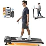 HitGo Walking Pad Treadmill with 9% Auto Incline, Under Desk Treadmill for Home Office, Portable Treadmill with 9 Level Incline, Remote Control, App, and LED Display