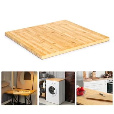 24"x25" Butcher Block Countertop, DIY Bamboo Countertop, 1.2'' Thick Waterproof Table Top, Used as Cutting Board, Stovetop Cover, Office Desk Top, Dining Room Table, Laundry Counter, Kitchen Counter