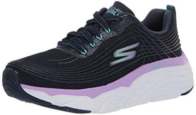 Skechers Women's Max Cushioning Elite, Navy/Lavender, 7.5 Wide