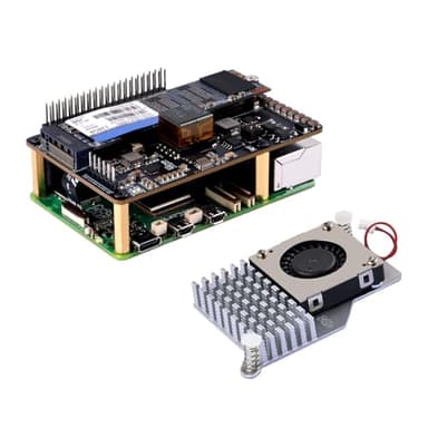 GeeekPi P33 M.2 NVME M-Key PoE+ Hat with Official Pi 5 Active Cooler for Raspberry Pi 5, Support M.2 NVMe SSDs 2230/2242/2260/2280