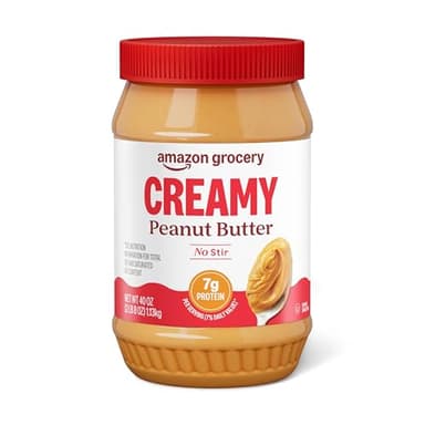 Amazon Grocery, Creamy Peanut Butter, 40 Oz