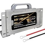HTAXSCC 43.8V 20A Lithium Onboard Battery Charger for 36V (38.4V) 12S LiFePO4 Battery, IP67 Waterproof Smart Charger for Golf Cart RV Truck Boat Home