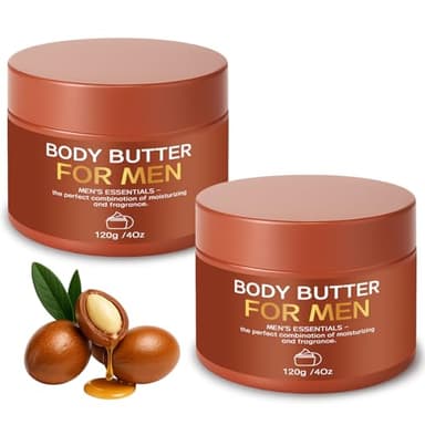 Paistely 2-Pack Body Butter for Men, Body Cream for Men, Pheromone Scented Cream, Hydrates and Moisturizes to Enhance Attractiveness, Cream with All-Day Fragrance, 8Oz