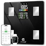 Arboleaf Smart Scale with BMI, Body Fat, Muscle Mass, Digital Bathroom Scale for Body Weight, 14 Body Composition Metrics, Large LED Display, Accurate Weighing Machine, App Sync, 500lbs, 11.8"