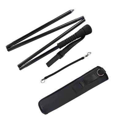 EUPHENG Fold-able Wading Staff Safe Stainless Steel Core T7075 Aluminum Body Corrosion Resistance Wading Stick with Neoprene Pouch for Fly Fishing