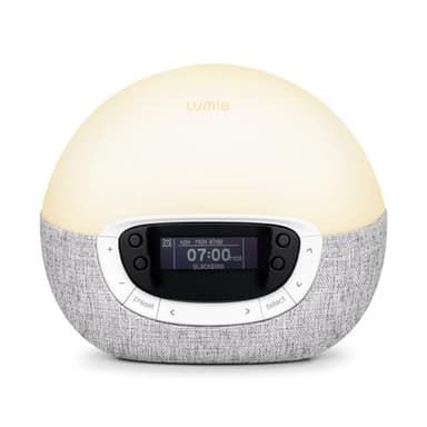 Lumie Bodyclock Shine 300 – Sunrise & Sunset Alarm Clock - Bedside Lamp with Custom Light Duration - Wake-Up, Night & Reading Light - Warm LEDs