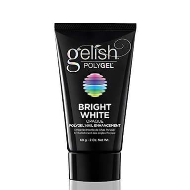 Gelish PolyGel Brand - Hybrid Nail Enhancement, Nail Tips For Acrylic Nails, Lighter, Stronger, Odor-Free, No Monomer, Fast Application, Perfect for Sculpting Nails - Bright White, 2 oz