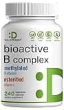 Bioactive Vitamin B Complex, 240 Veggie Capsules - Methylated Multivitamin B Complex & Esterified Vitamin C – High Potency & Easy Absorption – Immune, Energy, & Metabolism Supplement – Non-GMO