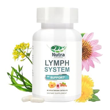 NutraNourish Lymphatic Drainage Supplement with Dandelion,Echinacea & Bromelain Extracts, Lymph System Support for Men and Women - 60 Count Bottles (1)