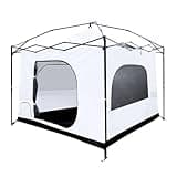 Joramoy Camping Cube for 10×10 Pop Up Canopy, Converts Straight Leg Canopy into Camping Inner Tent, Portable Vented Cube Tent with Full Floor, Easy Set Up Enclosed Square Tent(Frame/Top NOT Included)