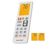 Universal Air Conditioner Remote Control All in One LCD Universal AC Remote Control for Mitsubishi FUJITSU LG Midea Samsung Daikin Panasonic GREE HITACHI Toshiba SANYO A/C Remote Control(Flashlight)