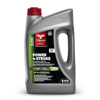 TRIAX Power 4-Stroke 30W Full Synthetic, 4 Stroke Full Synthetic Small Engine Oil, Garden Tractors and Other Power Equipment (1 Gallon)