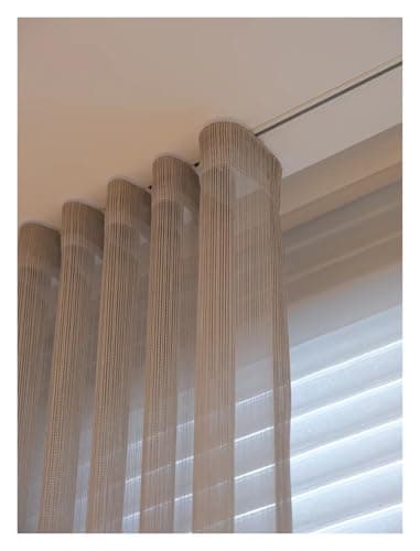White Aluminium Thin Hidden Curtain Rail Track Top/ceiling Fix Complete, Embedded Recess Curtain Track - Recessed Into Ceiling - Hidden Curtain Track, Pre-built Mount Room Divider Curtain Rod System(1