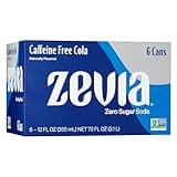 Zevia Zero Calorie Soda, Caffeine Free Cola, 12 fl oz Cans (Pack of 6)