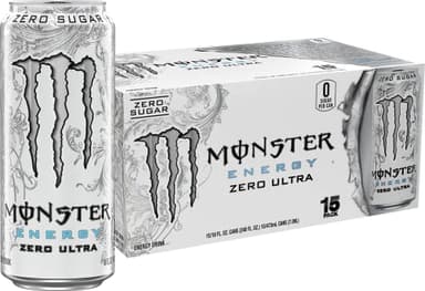 Monster Energy Zero Ultra, Sugar Free Energy Drink, 16 Ounce
