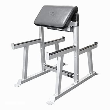 Valor Fitness Standing Preacher Curl Bench – Bicep Curl Station with Barbell Holder for Home Gym, Upper Body Strength Training & Arm Workouts