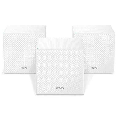 Tenda Nova Mesh WiFi System MW12 - Covers up to 4000 sq.ft - Tri-Band AC2100 Whole Home WiFi Mesh System - Gigabit Mesh Router for 100+ Devices - Tri-Band Mesh Network - 3 Gigabit Ports - 3-Pack