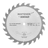 Whiteside Dimar Standard Ripping Table Saw Blade 10" OD, 24T, 5/8"B, Flat Grind