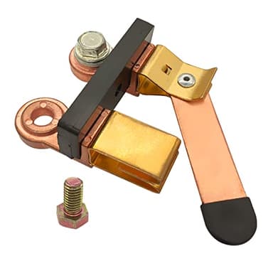 Ampper Side Post Battery Disconnect Switch 12V 24V, Knife Blade Battery Switch Disconnect Power Cut Shut Off for Car Boat RV ATV (with Long Bolt)