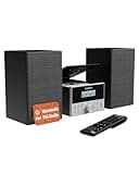 Bluetooth 5.2 Stereo System for Home | Powerful 20W CD Player with Speakers | FM Radio, 30 Presets, Wooden Construction, Remote Included | USB, AUX, Plays MP3, CDs, CD-Rs | Oakcastle HIFI150