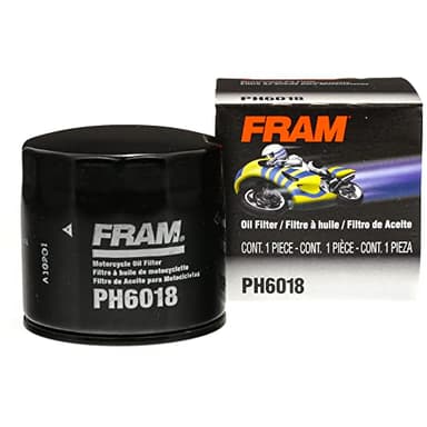 FRAM Extra Guard PH6018 10K Mile Change Motorcycle Replacement Interval Spin-On Engine Oil Filter for Select Model Years, Vehicle Engine Protection Oil Filter for Everyday Drivers