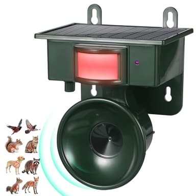 2026 Solar Ultrasonic Bird Repellent Devices Outdoor Solar Woodpecker Deterrent for House Outdoor Waterproof Pigeon Deterrents for Outside to Keep Bird Pigeon Out of Yard Garden Balconies