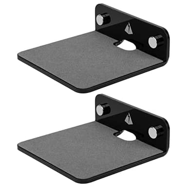 TXEsign Small Floating Shelves Speaker Shelves-2 Pack Wall Shelves Speaker Mount for Speaker Webcam Display Shelf Acrylic Shelves 4.25 x 4 inche(Black, Small)