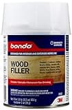 3M Bondo Wood Filler 30 oz (850.49 g) with Bondo Cream Hardner 0.5 oz (14g), Repairs Chips and Cracks in Wood, Sandable, Paintable, and Stainable (WF-QT-ES)