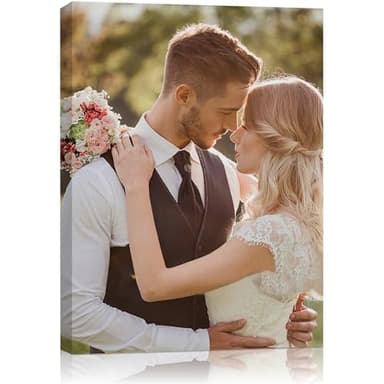 AbcCustomize Canvas Prints with Your Photos, Ship Next Day Custom Canvas Prints for Living Room, Bedroom, Home Decor, Personalized Gifts for Family, Friends, Anniversaries, Ready to Hang