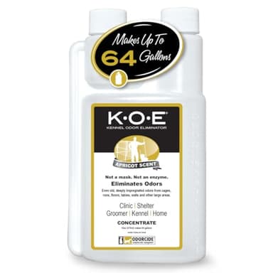 Odorcide K.O.E. Apricot Odor Eliminator 16 oz for Strong Odor for Cages, Runs & More – Home & Kennel w/Safe, Non-Enzymatic Formula