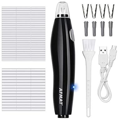 AFMAT Electric Eraser for Artists, Rechargeable Electric Eraser Kit, 140 Refills for Drafting, Electric Pencil Eraser - Battery Operated for Drawing Pencils, Crafts, Arts EE04(Black)