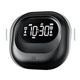 Mesqool Vibrating Alarm Clock for Heavy Sleepers, Battery Operated Rechargeable Bed Shaker Under Pillow, Weekday/Weekend Dual Alarms, Wireless, Cordless, Travel Digital Clock for Hearing-impaired