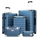 Coolife Luggage Set Suitcase 3 Piece Luggage Set Carry On Travel Luggage TSA Lock Spinner Wheels Aluminum Corner Protectors Hard Shell Lightweight Luggage Set