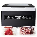 Avid Armor Chamber Vacuum Sealer Machine USVX Ultra Series 10" Seal Bar for Liquid-Rich Wet Foods, Cooking Sous Vide, Infusions. Compact Size Vacuum Chamber Sealer Black Color Great for the Countertop