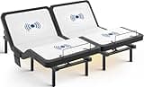 Tami Tami Adjustable Bed Frame Base Split King, Ergonomic Bed Improve Sleep Quality- Zero Gravity Massage Remote with Memory- USB Ports, Under-Bed Lights, Pockets- 3 Leg Heights Option
