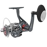 Quantum Optix Spinning Fishing Reel, Size 60 Reel, Changeable Right- or Left-Hand Retrieve, Aluminum Spool, Stainless Steel Bail Wire, Quickset Anti-Reverse, 4.9:1 Gear Ratio, Silver, Clam Packaging