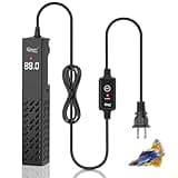 hygger Upgrade Ceramic Aquarium Heater, 100W Digital Fish Tank Heater with Automatic Power-Off and Over-Temperature Protection, Energy Saving Submersible Aquarium Heater for Freshwater and Saltwater