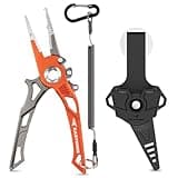 KastKing AlumaStream 7.5" Aluminum Fishing Pliers, Hook Remover, Split Ring Pliers, Fishing Gear, Fishing Gifts for Men, Corrosion-Resistant Saltwater & Freshwater Pliers, 17-4 Stainless Steel Jaws