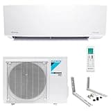 Daikin 9,000 BTU 18 SEER2 Entra R32 Series Ductless Mini Split Heat Pump System w/Wall Mounting Bracket (230V), White, RXC09+FTXC09+WAFP24