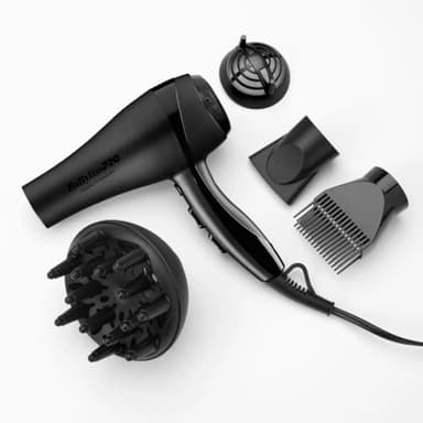 BaBylissPRO Nano Tianium Limited Edition Black and Blue Professional Ionic Hair Dryer